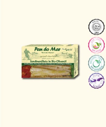 فيلية سمك السردين 120 جرام (في زيت الزيتون العضوي) فيلية سمك السردين 120 جرام (في زيت الزيتون العضوي)