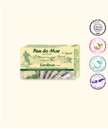 فيلية سمك السردين 120 جرام (في زيت الزيتون العضوي) بالليمون