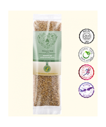 لوح السمسم مع العسل و الفستق (قطعة واحدة) 75 جرام