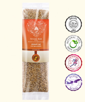 لوح السمسم مع العسل ونبق البحر (قطعة واحدة) 75 جرام لوح السمسم مع العسل ونبق البحر (قطعة واحدة) 75 جرام