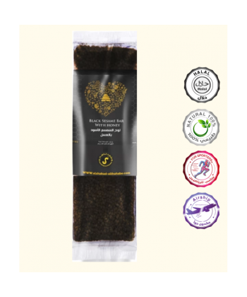 لوح السمسم الأسود مع العسل (قطعة واحدة) 75 جرام